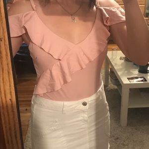 Baby Pink Ruffled Bodysuit